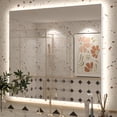 thumbnail image 1 of 40x36 LED Bathroom Mirror, 24V Ultra Bright Backlit Vanity Mirror, Anti-Fog & Shatterproof Tempered Glass, CRI 95+, 1 of 13