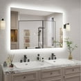 Apmir LED Bathroom Mirror Rectangular Frameless Super Bright Backlited ...