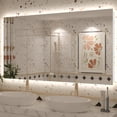 thumbnail image 1 of 55x30 LED Bathroom Mirror, 24V Ultra Bright Backlit Vanity Mirror, Anti-Fog & Shatterproof Tempered Glass, CRI 95+, 1 of 13