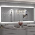 thumbnail image 1 of 84x32 LED Bathroom Mirror, 24V Ultra Bright Backlit Vanity Mirror, Anti-Fog & Shatterproof Tempered Glass, CRI 95+, 1 of 13