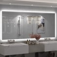 thumbnail image 1 of 88x38 LED Bathroom Mirror, 24V Ultra Bright Backlit Vanity Mirror, Anti-Fog & Shatterproof Tempered Glass, CRI 95+, 1 of 13