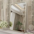 thumbnail image 1 of Apmir  Metal Frame Tempered Glass Bathroom Vanity Mirror for Wall, Cloakroom, Bedroom 24" x 16" - Silver, 1 of 5