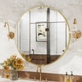 thumbnail image 1 of GODCHAR 32 inch Round Wall Mirror, Brushed Aluminum Frame Shatterproof Vanity Mirror, 1 of 7
