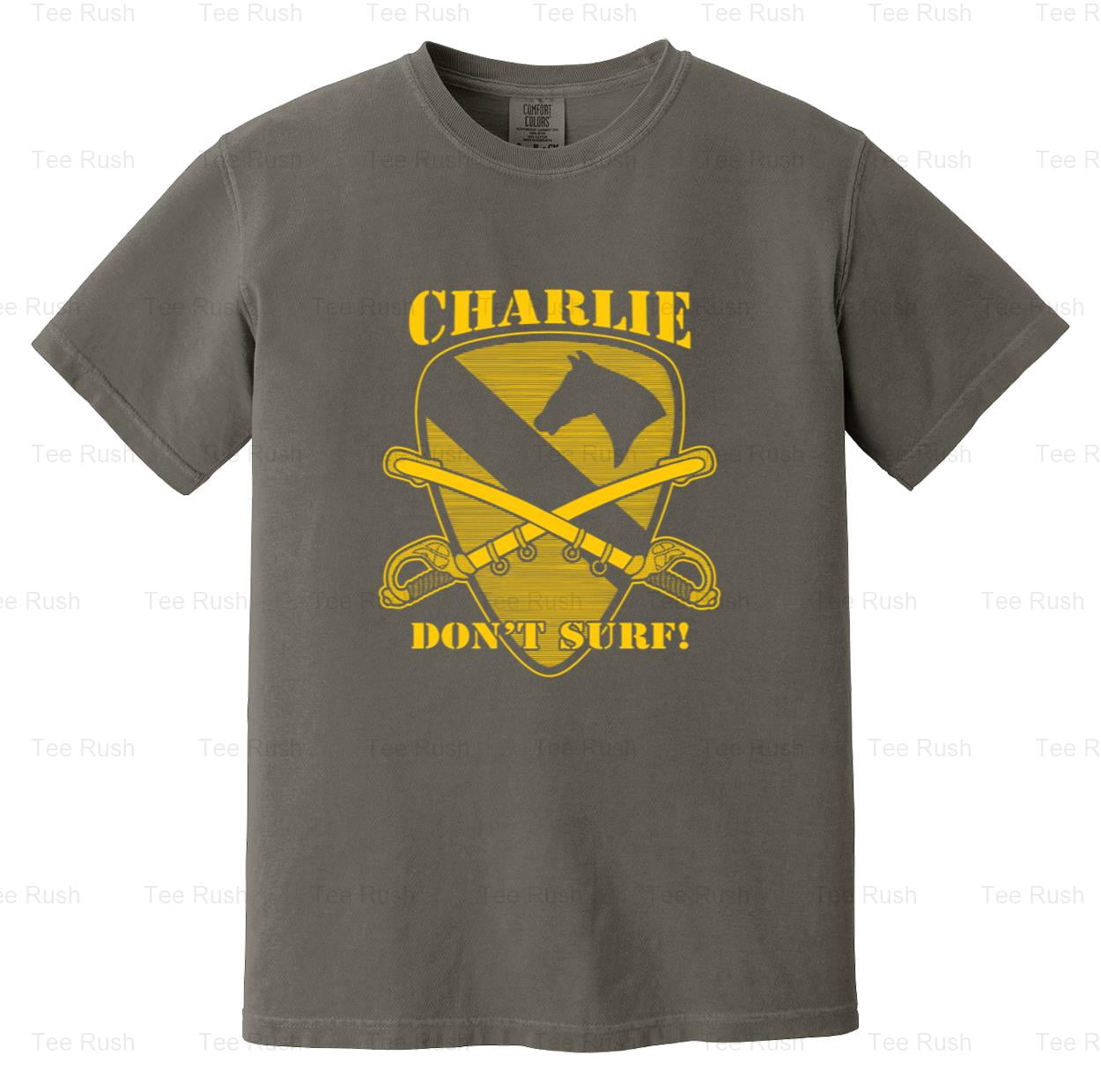 Maglietta T-SHIRT Militare Vietnam Surf Team Charlie US NERA