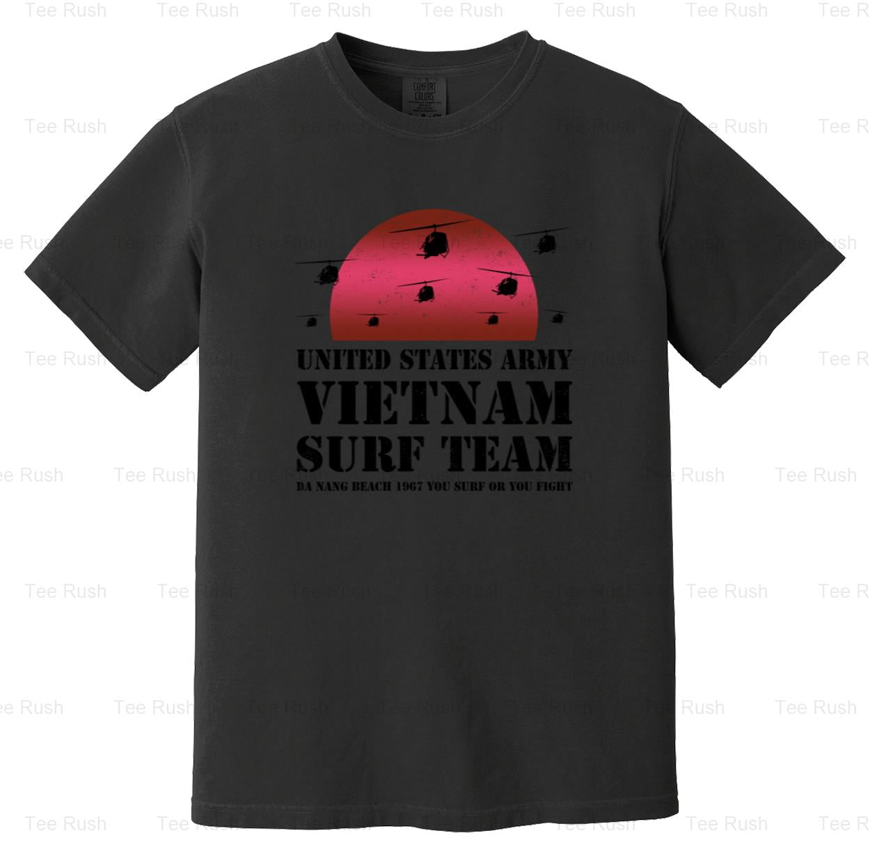 Uomo Apocalypse Now Vietnam Surf Squadra T Shirt Lt Col A Becco - Foto 7