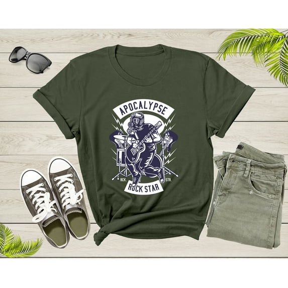 Apocalypse Rock Star Guitarist Musician Guitar Player Rocker T-shirt Rocker Shirt Rock N Roll Guitar Shirt Gift Heavy Metal Rocker Shirt