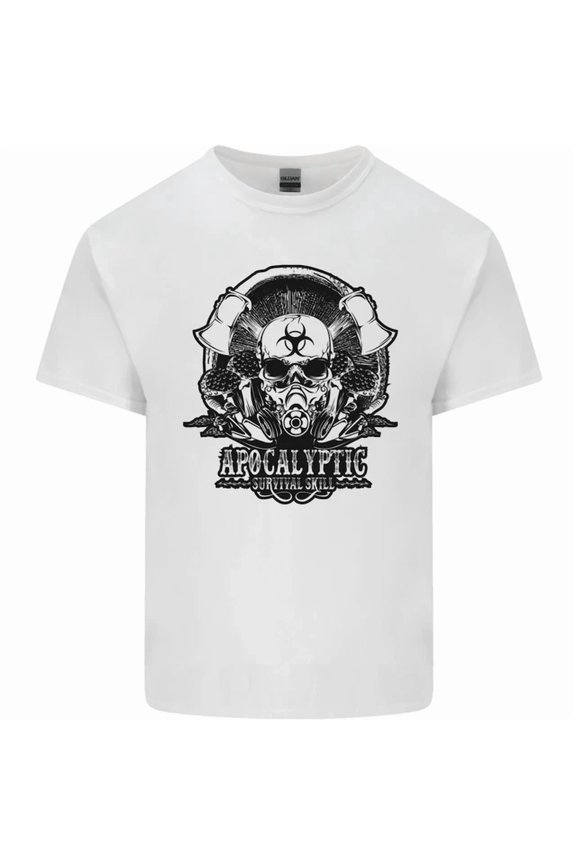 Apocalyptic Survival Skull Gamer Gaming Mens Womens T-Shirt