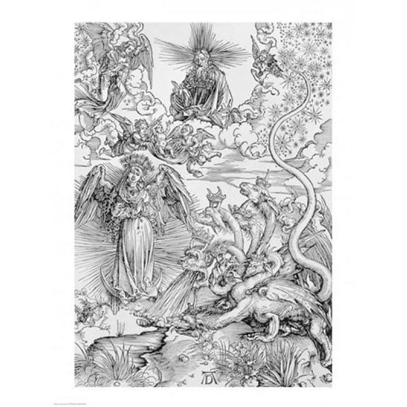 Apocalyptical Scene From The Apocalypse Poster Print by Albrecht Durer - 24 x 36 in. - Large