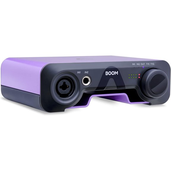 Apogee Boom USB Audio Interface For Musicians, Podcasters, and Streamers- Featuring 2 channels, Studio Microphone Pre Amp, 24bit/192kHz sample rate, hardware DSP, Headphone Amp, and Ableton Live Lite