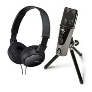 Apogee MiC Plus Bundled with On-Ear Studio Headphones - Quality USB Microphone with Cardioid Condenser Mic Capsule, Built In Mic Pre-Amp & Zero-Latency Headphone Output