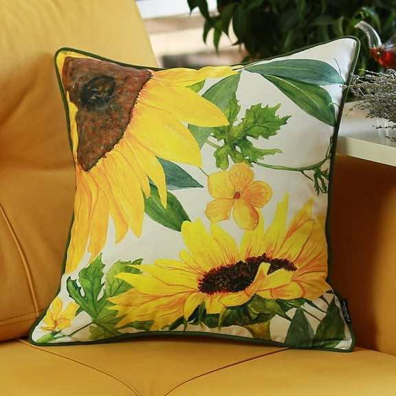 Apolena Sunflower Theme Throw Pillow Cover 18"x18"