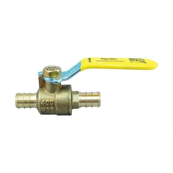 Apollo  1/2 in. Barb   x 1/2 in.  PEX  Brass  Stop Valve