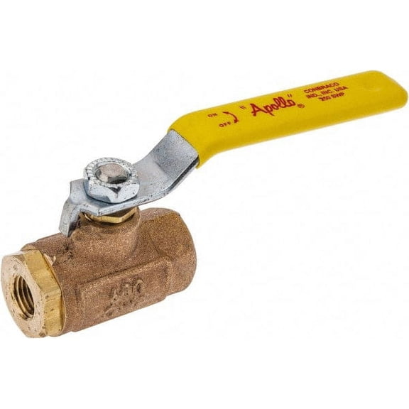 Apollo. 1/4" Pipe, Standard Port, Bronze Steam Service Ball Valve 2 Piece, Inline - One Way Flow, FNPT x FNPT Ends, Lever Handle, 600 WOG, 250 WSP