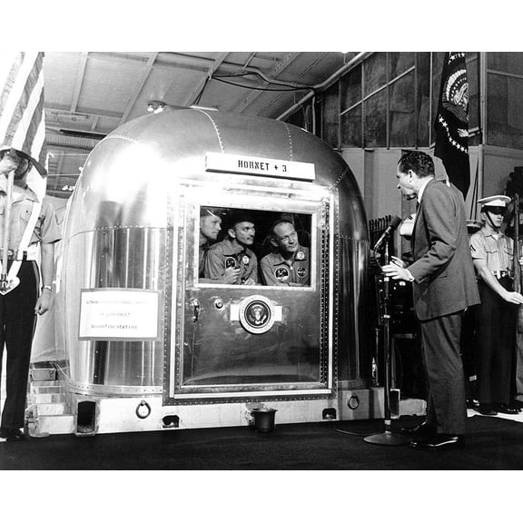 Apollo 11 Astronauts Meet President Nixon - 20x30 Inch Laminated Poster - Stunning Detail and Bold Colors