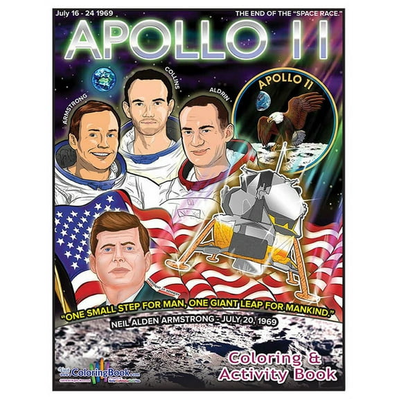 Apollo 11 Coloring and Activity Book (8.5"x11")