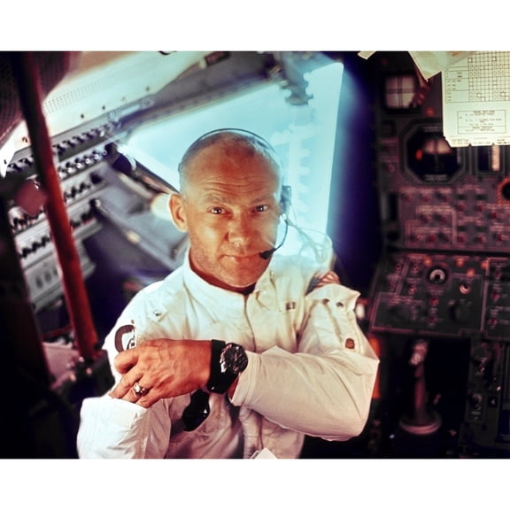 Apollo 11 Lunar Module Pilot Edwin Aldrin During The Lunar Landing Mission. July 20 History