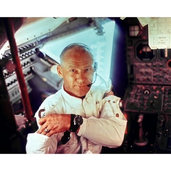 Apollo 11 Lunar Module Pilot Edwin Aldrin During The Lunar Landing Mission. July 20 History