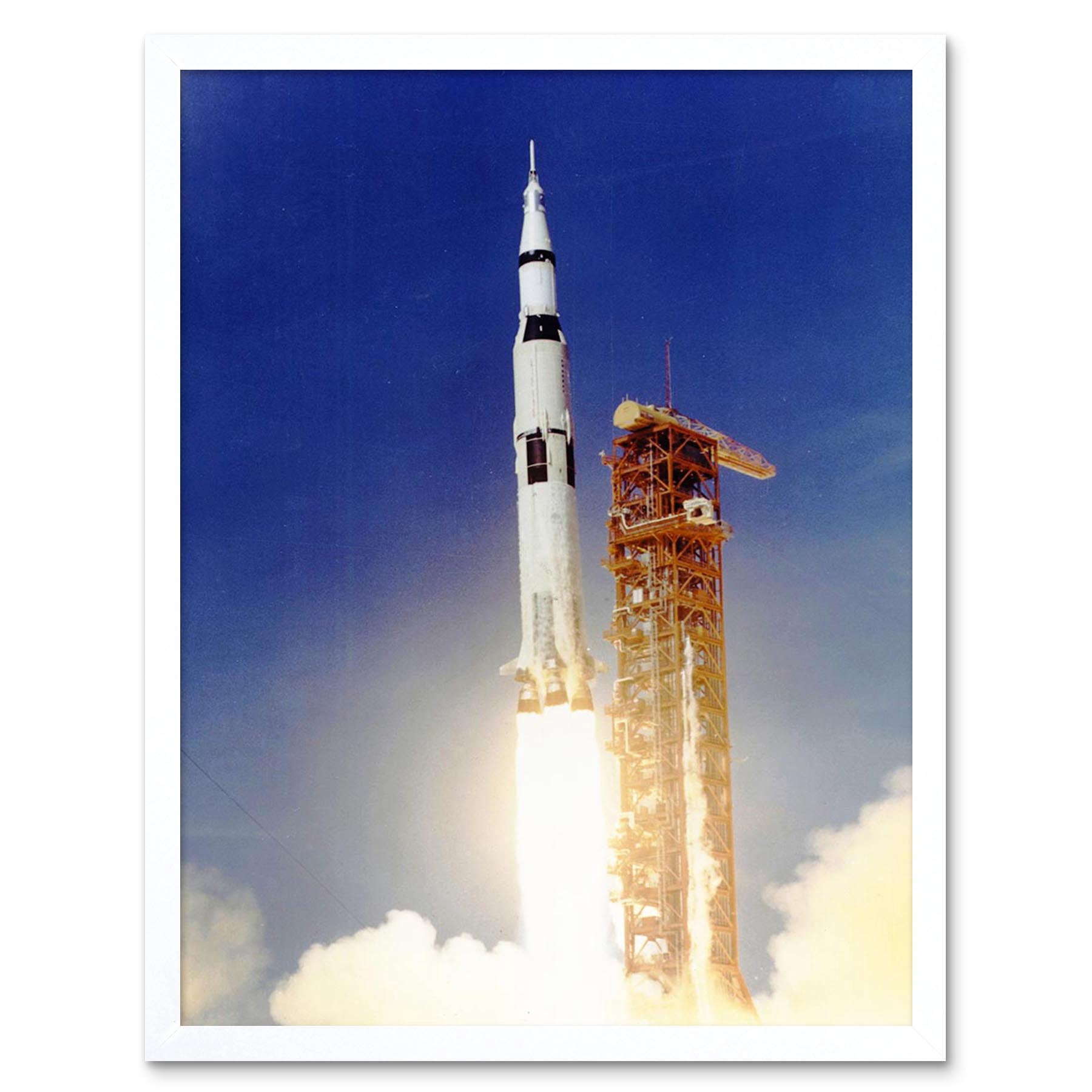 Apollo 11 Moon Launch Saturn V Rocket Blast Thrust Nasa Kennedy Space ...