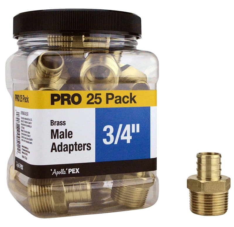 ADAPTER MALE PEX 25PK 3/4IN per PK25 - Walmart.com