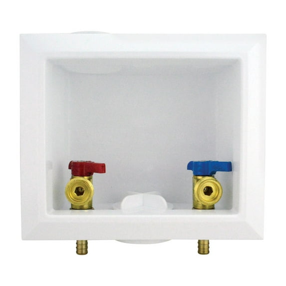 Apollo 4932216 0.5 in. Dia. PEX Barb Brass Washing Machine Outlet Box
