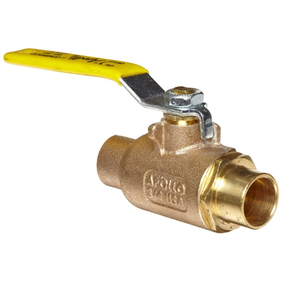 Apollo 70-200 Series Bronze Ball Valve, Two Piece, Inline, Lever, 2" Solder End CA3