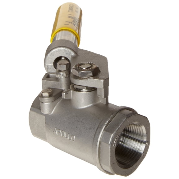 Apollo 76-500 Series Stainless Steel Ball Valve, Two Piece, Inline, Spring Return Lever, 3/4" NPT Female CA3