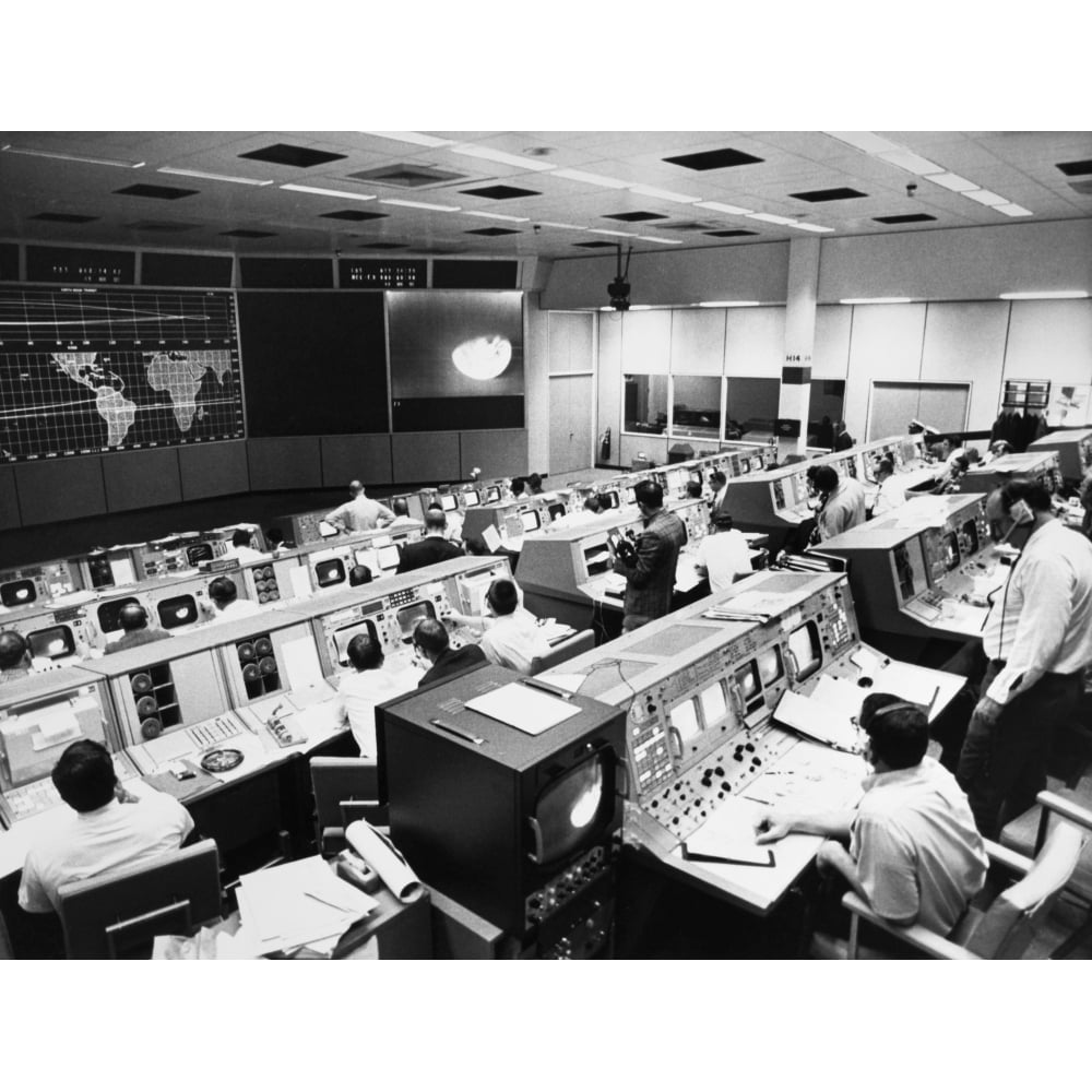 Apollo 8 Mission Control. Nview Of The Mission Operations Control Room ...