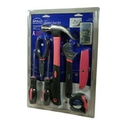 Apollo 8 PC General Tool Set - Breast Cancer Pink - Tools are heat treated and chrome plated with comfort grip handles