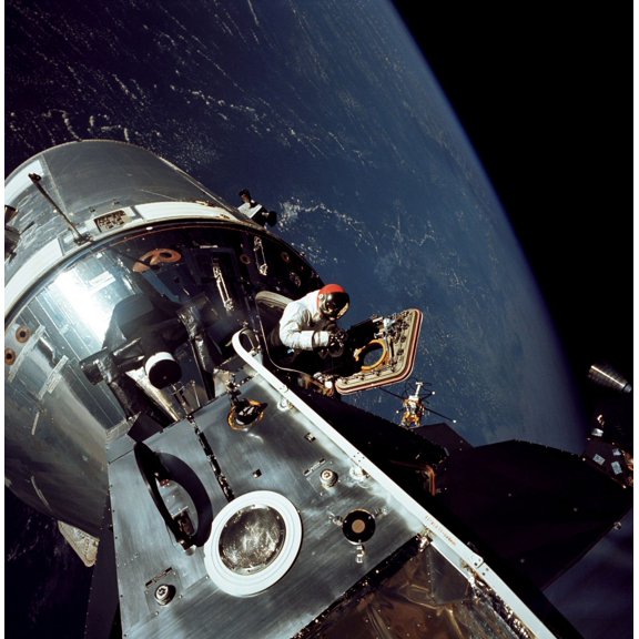 Apollo 9 Astronaut Dave Scott Stands In The Open Hatch Of The Command Module History (18 x 24)