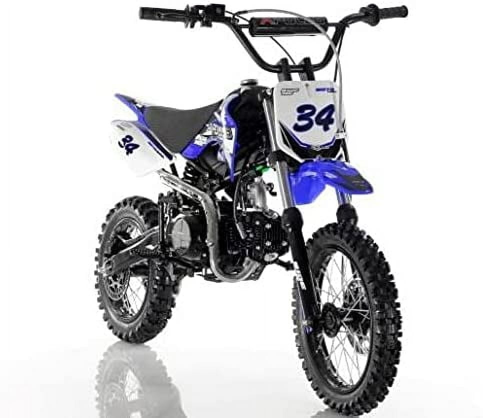 APOLLO AGB-34CRF DB-34 Gas 110cc Dirt Bike, Blue, 30 Inch Seat