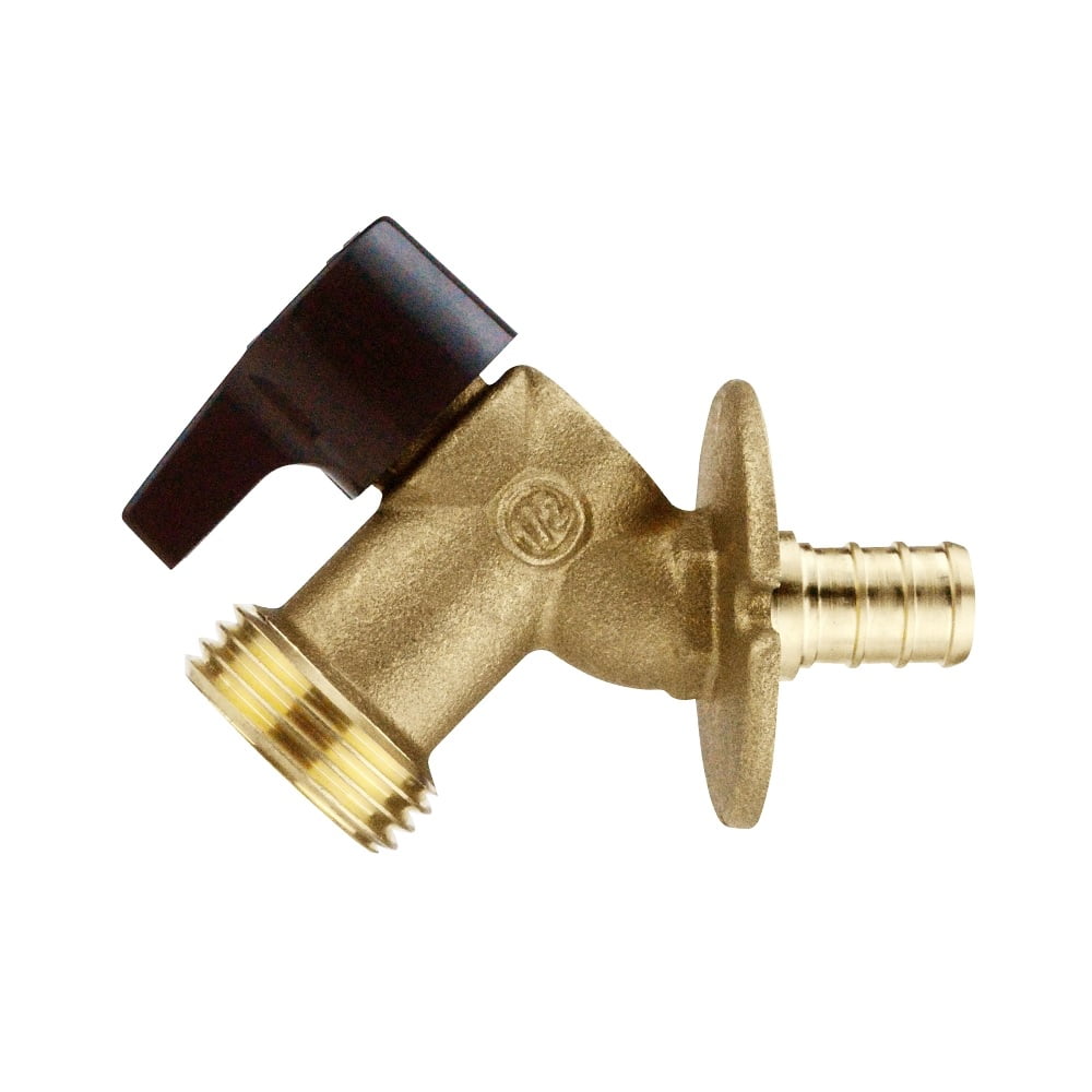 Apollo Brass Quarter-Turn Hose Bibb Sillcock, 1/2 Inch x 3/4 Inch