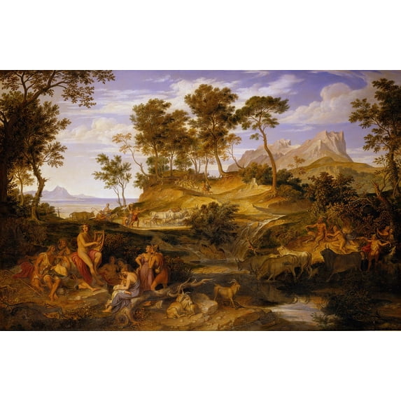Apollo Among The Thessalian Shepherds (1834-1835) Poster Print by Joseph Anton Koch (18 x 24)