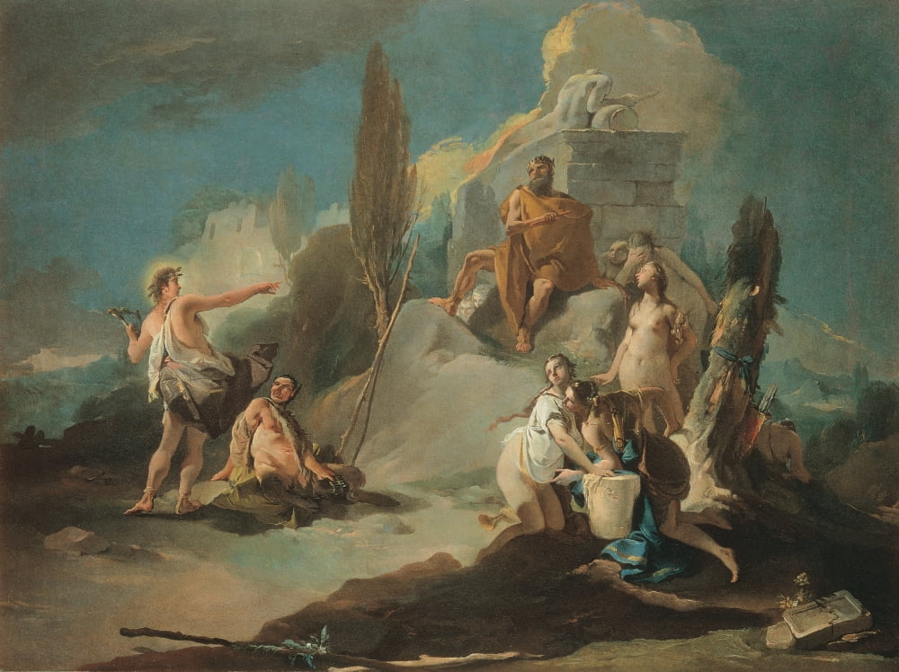 Apollo And Marsyas Canvas Art - (36 x 24)