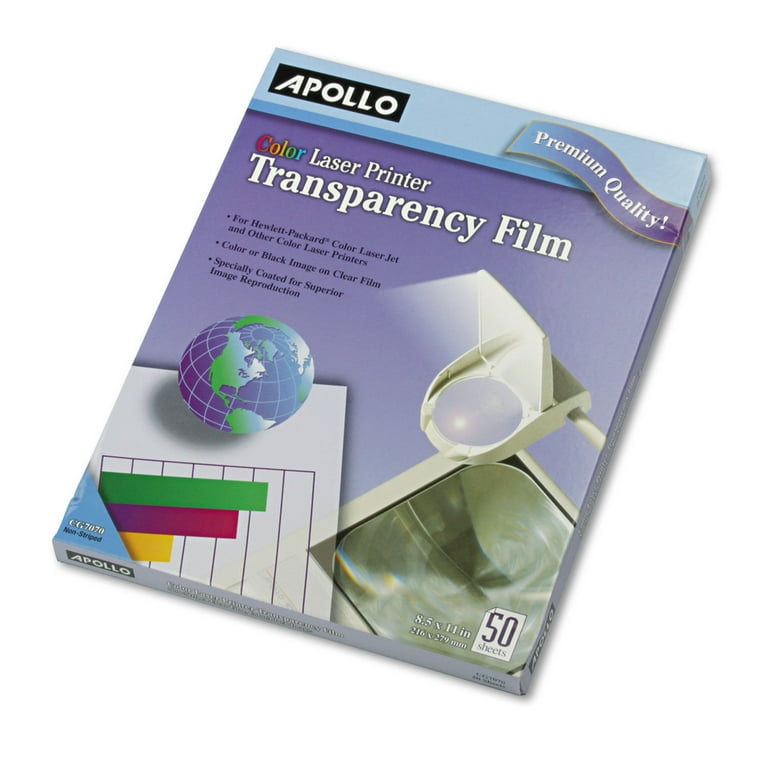 Color Laser Transparency Film, 8.5 x 11, 50/Box Color Laser Transparency Film, 8.5 x 11, 50/Box