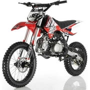 Apollo DB X18 125CC Racing Vitacchi Gas Dirtbike Manual with Kick Start Pitbike dirt bike for Youth & Adults - Color Sporty Red