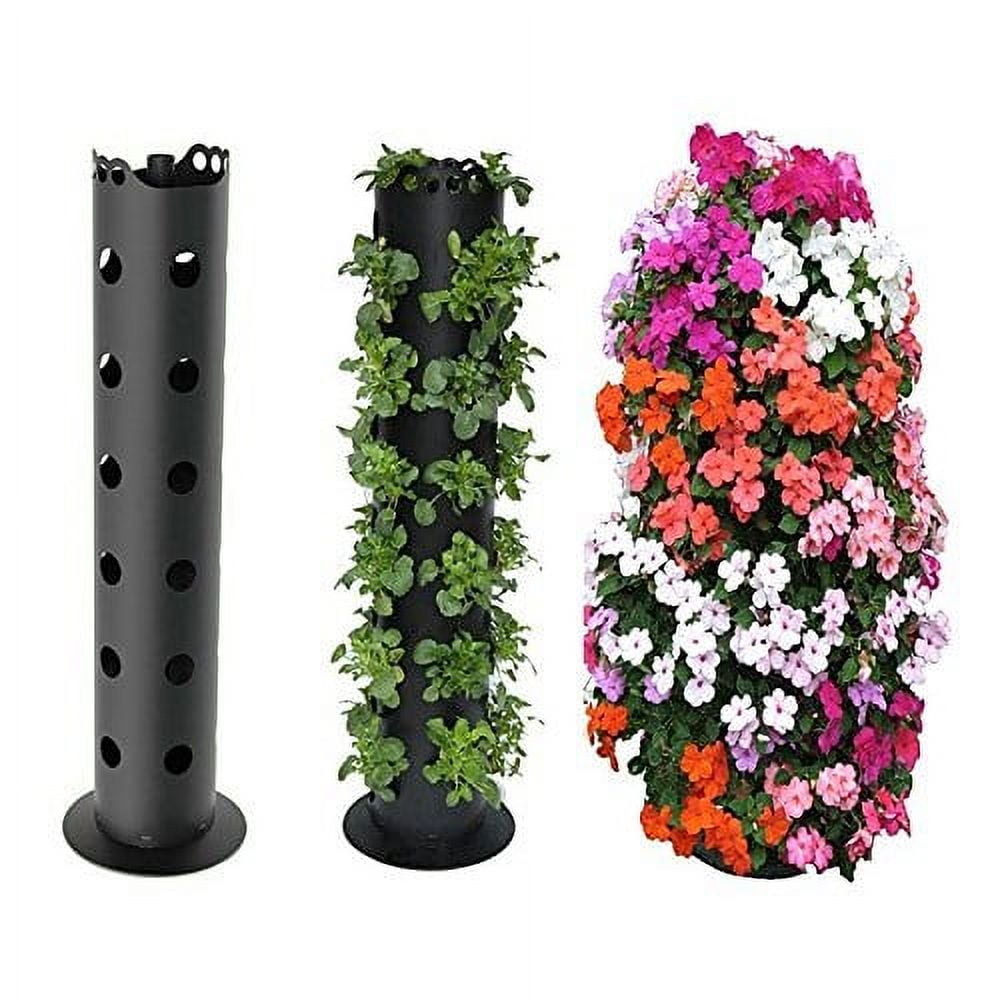 Apollo Exports International 36” x 10” x 36” Vertical Black Plastic Planter (3 Count)
