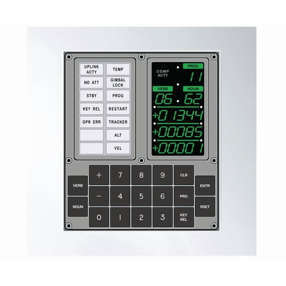 Apollo Guidance Computer Dsky Poster Wall Art Modern Wall Decor