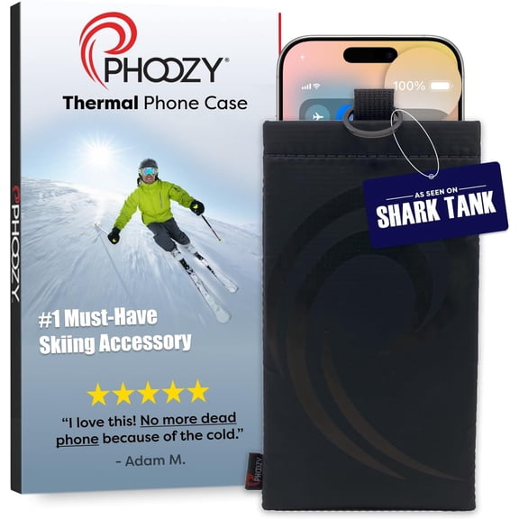 Apollo II Thermal Phone Case with NASA-Derived Technology - Extends Battery Life 4X in Cold Weather and Heat - Military Grade 8-Foot Drop Protection Insulated Pouch - Large Black