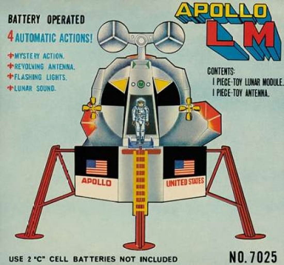 Apollo L-M (Lunar Module) Canvas Art - Retrobot (24 x 24)