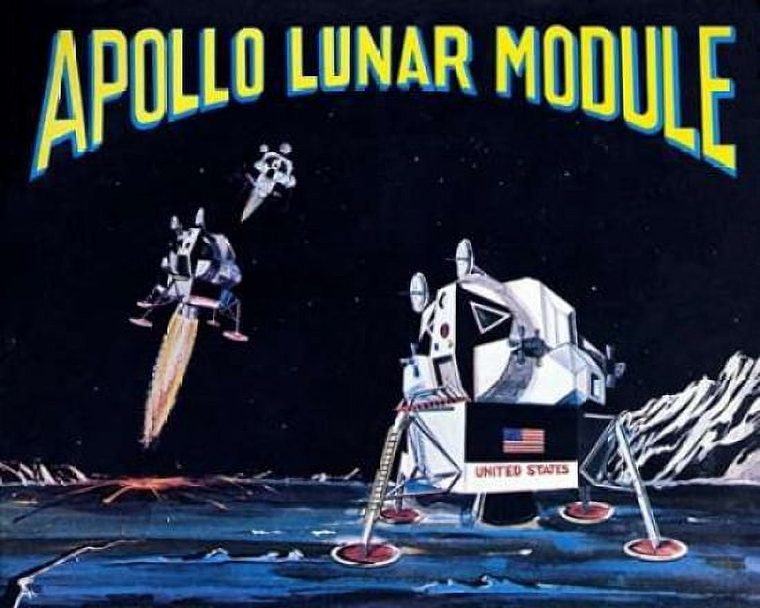 Apollo Lunar Module Canvas Art - Retrobot (24 x 30)