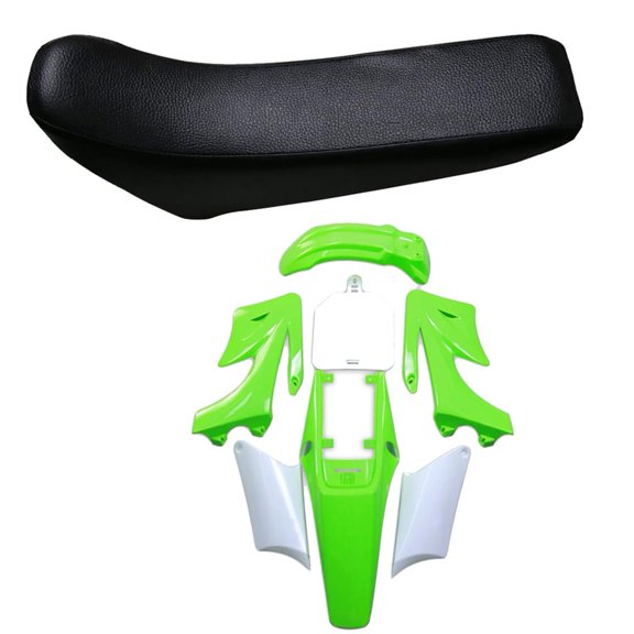 Apollo Orion Pit Bike Plastics Fender Kit + Complete Seat, Plastic Fender Fairing Body Work Kit Set for 110cc 125cc 150cc 160 250cc Thumpstar Atomik Orion Dirt Pit Bike Offroad Motorcycle