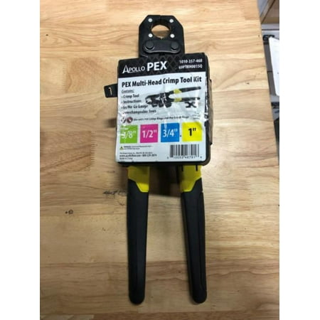 Apollo Multi-Head PEX Crimp Tool Kit - Crimper| 1/2 and 3/8 Rings Only