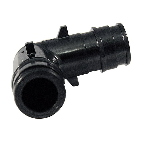 Apollo EPXPAE1210PK ExpansionPEX Series Pipe Elbow, 1/2 in, Barb, 90 deg Angle, Poly Alloy, 200 psi Pressure Black - pack of 10