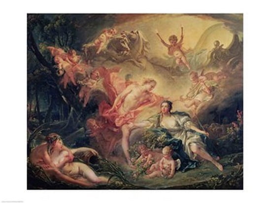 Apollo Revealing his Divinity to the Shepherdess Isse 1750 Canvas Art - Francois Boucher (24 x 18)