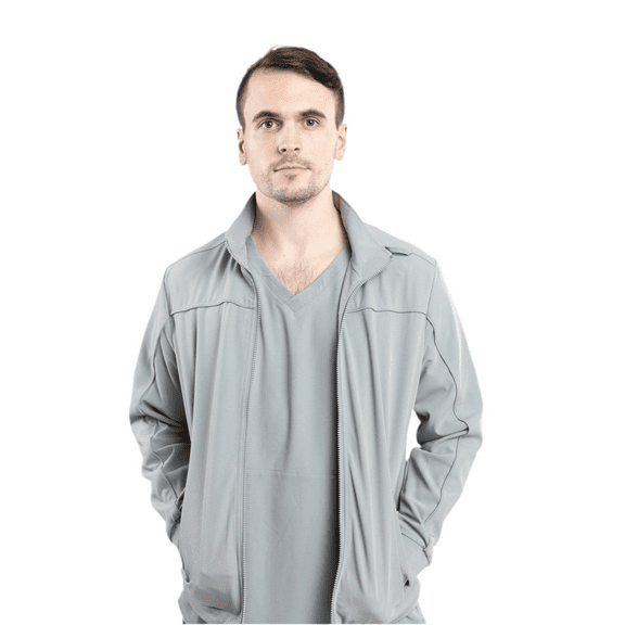 Apollo Scrubs Men's Medical Scrub Jacket - Full Zip, Liner, Pockets