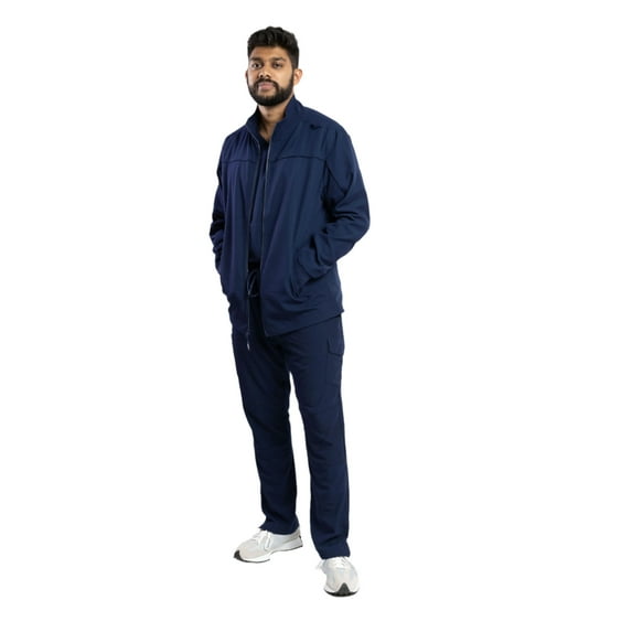 Apollo Scrubs Men's Medical Scrub Jacket - Full Zip, Liner, Pockets