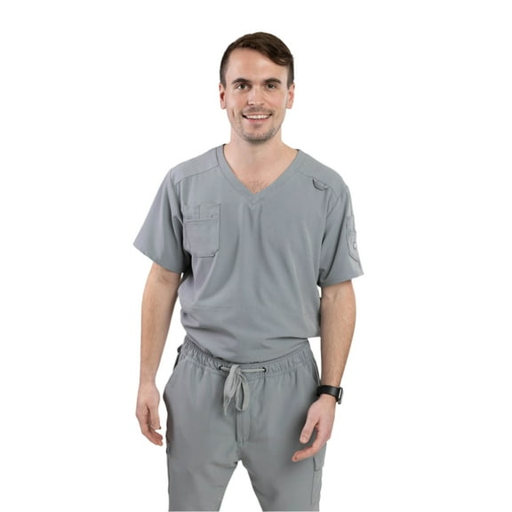 Apollo Scrubs Men's Medical Scrub Top - Utility, V-Neck Shirt