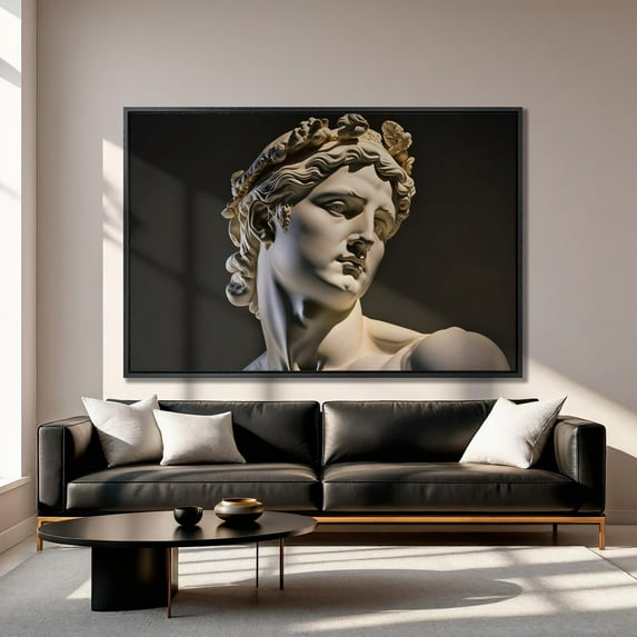 Apollo Sculpture Poster, Ancient Greek Roman Wall Art Home Decor, 24x36 UNFRAMED