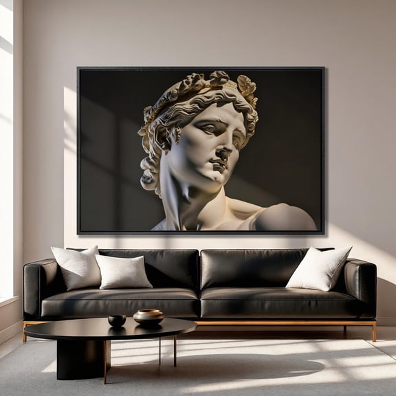 Apollo Sculpture Poster: Ancient Greek Roman Wall Art, Unframed Poster Size 8x12