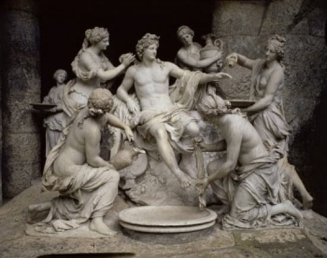 Apollo Served by the Nymphs c 1666 Francois Girardon (1628-1715French) Parc du Chateau Versailles Canvas Art - Francois Girardon (18 x 24)